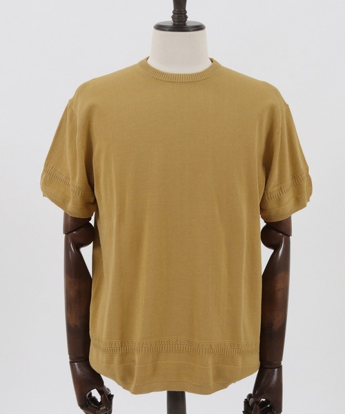 【セール】mn2547-裾変化ニットT（Tシャツ/カットソー）｜CAMBIO（カンビオ）