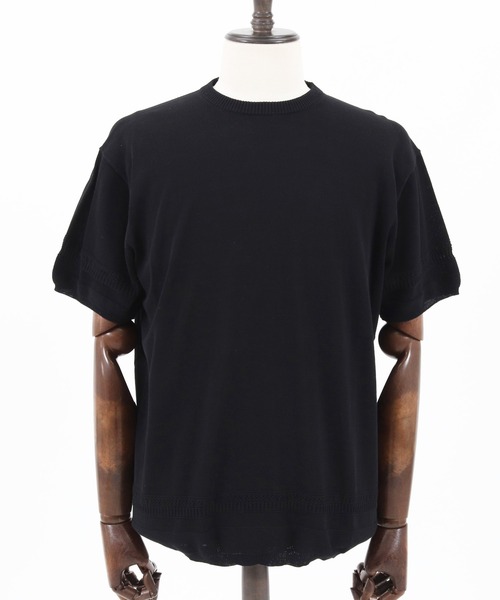 【セール】mn2547-裾変化ニットT（Tシャツ/カットソー）｜CAMBIO（カンビオ）