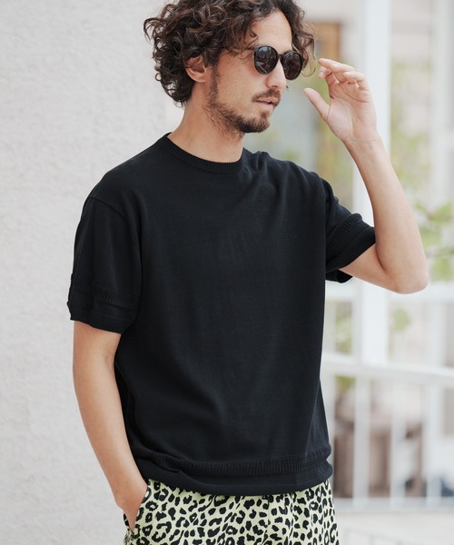 【セール】mn2547-裾変化ニットT（Tシャツ/カットソー）｜CAMBIO（カンビオ）