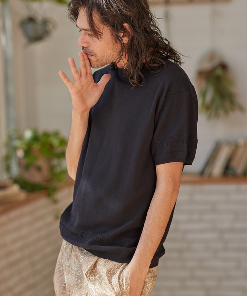 【セール】mn2547-裾変化ニットT（Tシャツ/カットソー）｜CAMBIO（カンビオ）