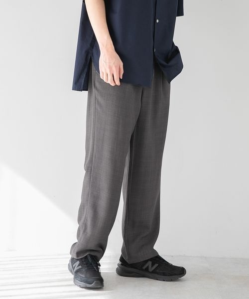LOWRYS FARM(ローリーズファーム)の「REFLAXバスケットワイドパンツ 260532(スラックス・メンズ・チャコールグレー/アイボリー/チェック/ブルー・MEDIUM/LARGE)」の3枚目の写真