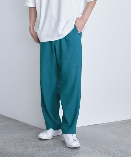 LOWRYS FARM(ローリーズファーム)の「REFLAXバスケットワイドパンツ 260532(スラックス・メンズ・チャコールグレー/アイボリー/チェック/ブルー・MEDIUM/LARGE)」の4枚目の写真