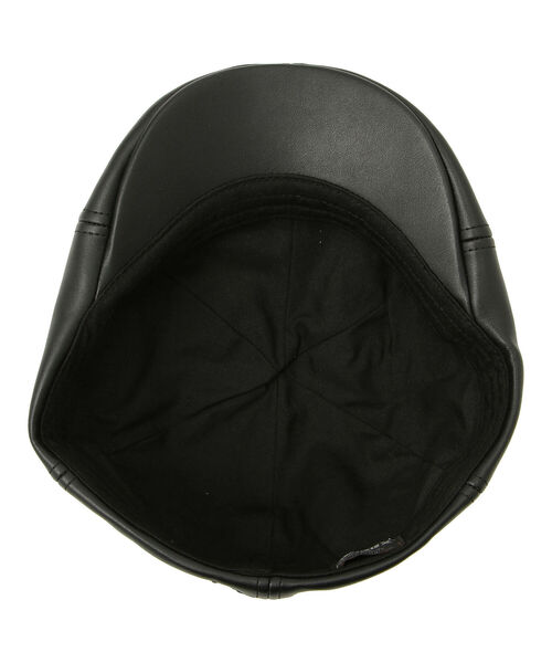 AVIREX（アヴィレックス）の「エコレザー ハンチング キャップ / ECO LEATHER HUNTING CAP / アヴィレックス / AVIREX（ハンチング/ベレー帽・メンズ・ブラック/オフホワイト・FREE）」の11枚目の写真