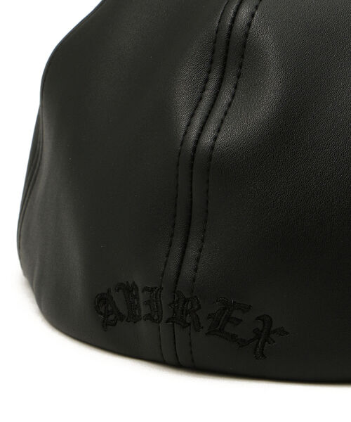 AVIREX（アヴィレックス）の「エコレザー ハンチング キャップ / ECO LEATHER HUNTING CAP / アヴィレックス / AVIREX（ハンチング/ベレー帽・メンズ・ブラック/オフホワイト・FREE）」の12枚目の写真