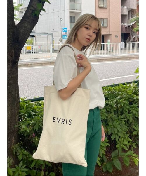 EVRIS(エヴリス)の「キャンバストートBAG(トートバッグ・レディース・ブラック/ベージュ・FREE)」の10枚目の写真