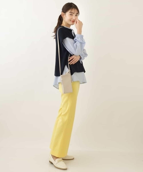 a.v.v(アーヴェヴェ)の「ストレッチフレアパンツ(その他パンツ・レディース・ブラック/イエロー・40/34/36/38/42)」の11枚目の写真