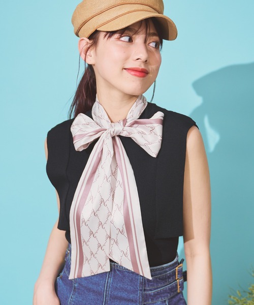 NOELA（ノエラ）の「モノグラムスカーフセットニット（ニット/セーター・レディース・ベージュ/ブラック/オフホワイト・フリー）」の12枚目の写真