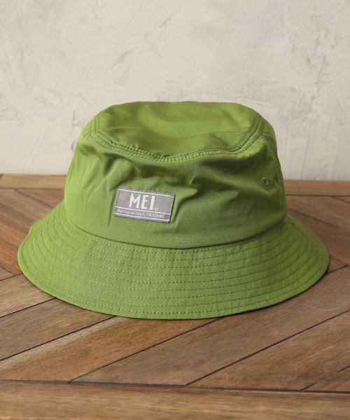 MEI(メイ)の「【MEI/メイ】ワンポイントロゴ バケットハット(ハット・メンズ・ホワイト/ブラック/ダークグリーン/ベージュ/ネイビー/オレンジ/ブルー/ライトグリーン/マスタード・FREE)」の5枚目の写真