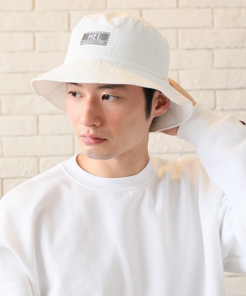 MEI(メイ)の「【MEI/メイ】ワンポイントロゴ バケットハット(ハット・メンズ・ホワイト/ブラック/ダークグリーン/ベージュ/ネイビー/オレンジ/ブルー/ライトグリーン/マスタード・FREE)」の15枚目の写真