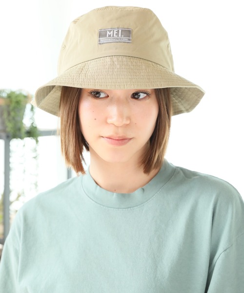 MEI(メイ)の「【MEI/メイ】ワンポイントロゴ バケットハット(ハット・メンズ・ホワイト/ブラック/ダークグリーン/ベージュ/ネイビー/オレンジ/ブルー/ライトグリーン/マスタード・FREE)」の22枚目の写真