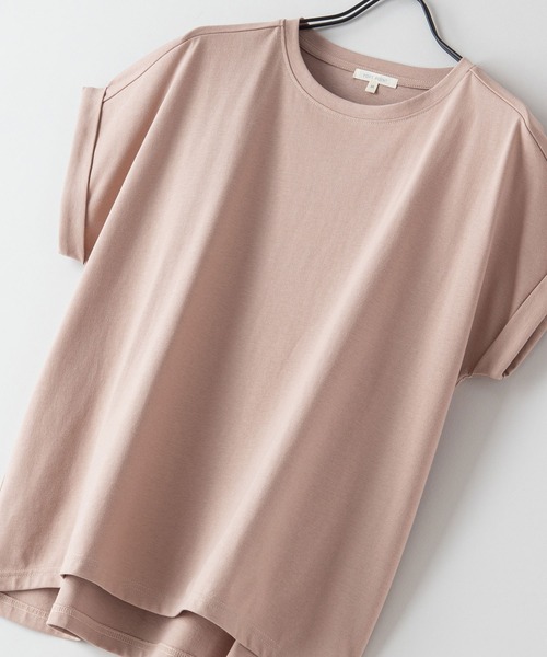 fort point(フォーポイント)の「【FORT POINT/フォートポイント】ラウンドヘムTシャツ(Tシャツ/カットソー・レディース・ホワイト/チャコールグレー/ブラック/グレー/サックスブルー/ミント/ピンク系その他/オレンジ系その他/ダークベージュ・MEDIUM/LARGE)」の6枚目の写真