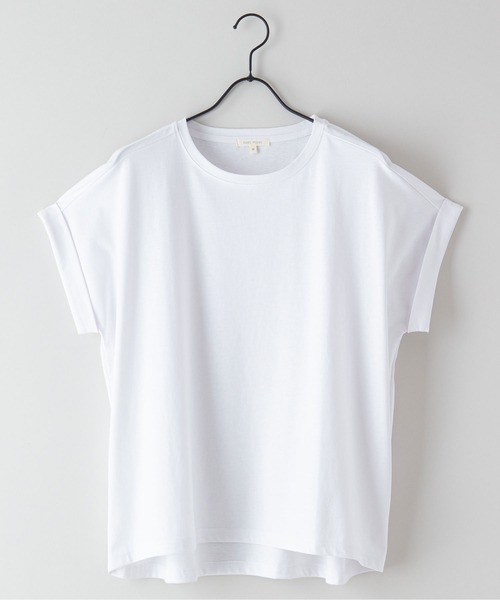 fort point(フォーポイント)の「【FORT POINT/フォートポイント】ラウンドヘムTシャツ(Tシャツ/カットソー・レディース・ホワイト/チャコールグレー/ブラック/グレー/サックスブルー/ミント/ピンク系その他/オレンジ系その他/ダークベージュ・MEDIUM/LARGE)」の21枚目の写真