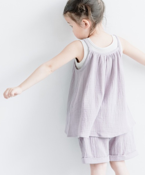 LOWRYS FARM（ローリーズファーム）の「ガーゼギャザーキャミ　275981（キャミソール・キッズ・パープル/イエロー/オレンジ・110cm/120cm/130cm/140cm/150cm）」の13枚目の写真