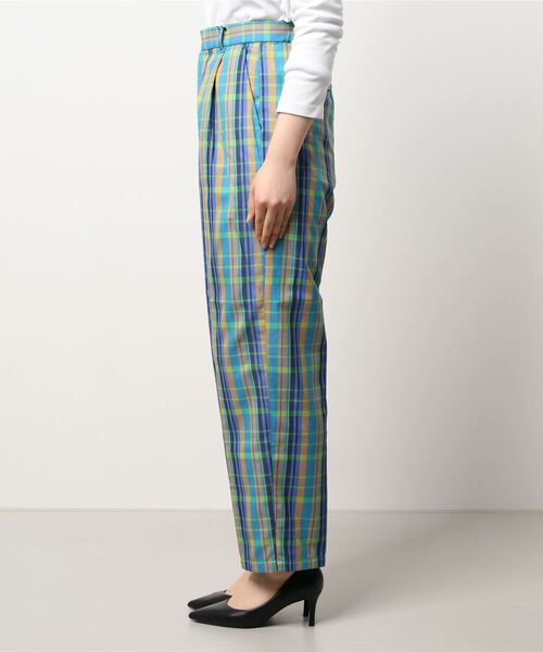 RODEO CROWNS WIDE BOWL（ロデオクラウンズワイドボウル）の「チェックタックスラックス（スラックス・レディース・グリーン系その他/ブルー系その他3・SMALL/MEDIUM）」の4枚目の写真