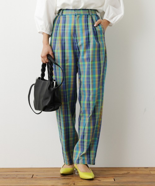 RODEO CROWNS WIDE BOWL（ロデオクラウンズワイドボウル）の「チェックタックスラックス（スラックス・レディース・グリーン系その他/ブルー系その他3・SMALL/MEDIUM）」の5枚目の写真