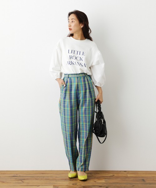 RODEO CROWNS WIDE BOWL（ロデオクラウンズワイドボウル）の「チェックタックスラックス（スラックス・レディース・グリーン系その他/ブルー系その他3・SMALL/MEDIUM）」の6枚目の写真