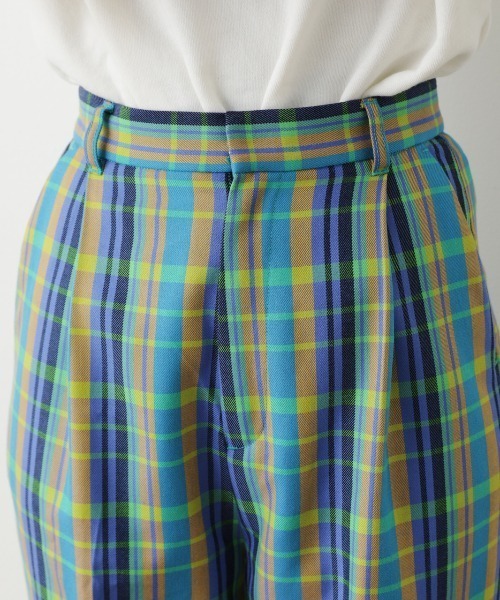 RODEO CROWNS WIDE BOWL（ロデオクラウンズワイドボウル）の「チェックタックスラックス（スラックス・レディース・グリーン系その他/ブルー系その他3・SMALL/MEDIUM）」の9枚目の写真