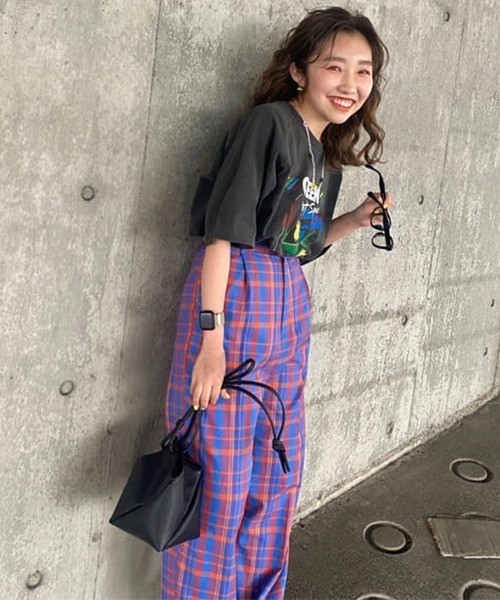 RODEO CROWNS WIDE BOWL（ロデオクラウンズワイドボウル）の「チェックタックスラックス（スラックス・レディース・グリーン系その他/ブルー系その他3・SMALL/MEDIUM）」の17枚目の写真