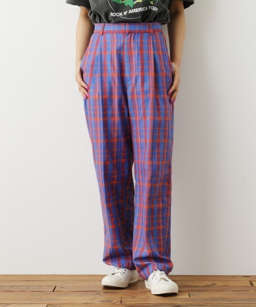 RODEO CROWNS WIDE BOWL（ロデオクラウンズワイドボウル）の「チェックタックスラックス（スラックス・レディース・グリーン系その他/ブルー系その他3・SMALL/MEDIUM）」の22枚目の写真