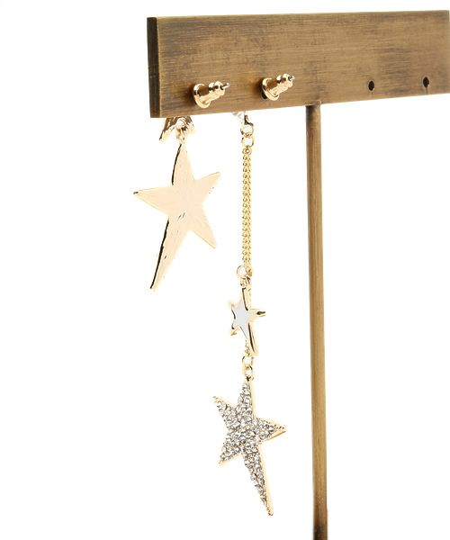 ROSE BUD（ローズバッド）の「(LL ACCESSORIES)3XC004 STAR EARRING[結婚式＆パーティー]（ピアス（両耳用）・レディース・ゴールド/シルバー・ONE SIZE）」の5枚目の写真