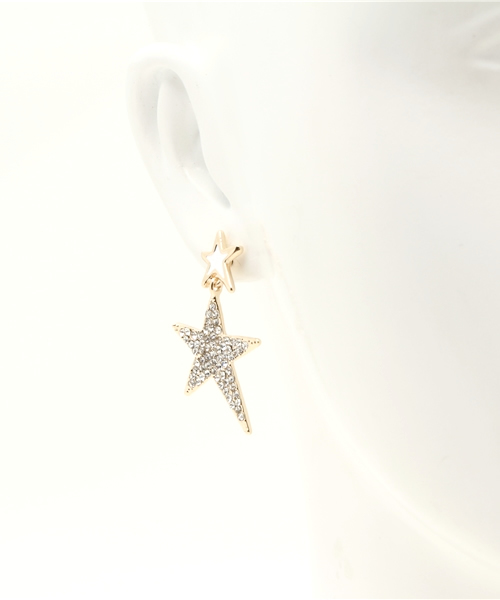 ROSE BUD（ローズバッド）の「(LL ACCESSORIES)3XC004 STAR EARRING[結婚式＆パーティー]（ピアス（両耳用）・レディース・ゴールド/シルバー・ONE SIZE）」の4枚目の写真
