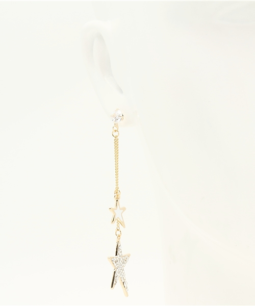 ROSE BUD（ローズバッド）の「(LL ACCESSORIES)3XC004 STAR EARRING[結婚式＆パーティー]（ピアス（両耳用）・レディース・ゴールド/シルバー・ONE SIZE）」の3枚目の写真