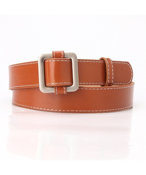 おしゃれスタ（オシャレスタ）の「選べるバックルカラー　スクエア型　ベーシックシンプルベルト（ベルト・レディース・イエロー系2/ブラック系1/イエロー系1/グリーン系2/ブラック系2/レッド系1/レッド系2/ホワイト系1/ホワイト系2/グリーン系1・FREE）」の21枚目の写真