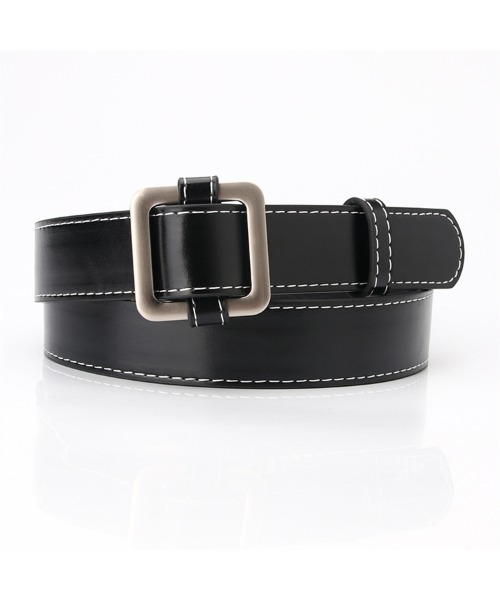 おしゃれスタ（オシャレスタ）の「選べるバックルカラー　スクエア型　ベーシックシンプルベルト（ベルト・レディース・イエロー系2/ブラック系1/イエロー系1/グリーン系2/ブラック系2/レッド系1/レッド系2/ホワイト系1/ホワイト系2/グリーン系1・FREE）」の22枚目の写真