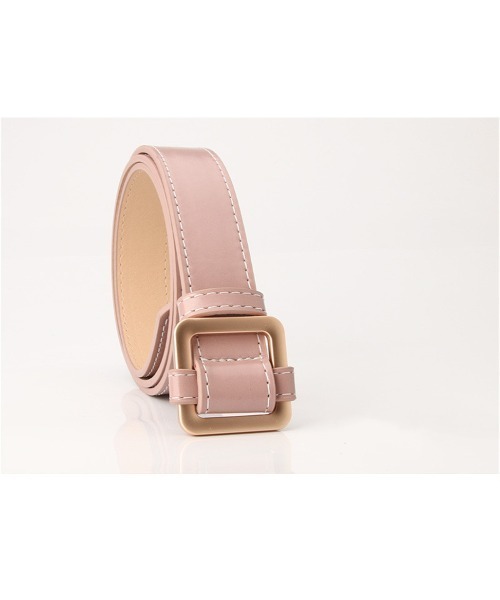 おしゃれスタ（オシャレスタ）の「選べるバックルカラー　スクエア型　ベーシックシンプルベルト（ベルト・レディース・イエロー系2/ブラック系1/イエロー系1/グリーン系2/ブラック系2/レッド系1/レッド系2/ホワイト系1/ホワイト系2/グリーン系1・FREE）」の12枚目の写真