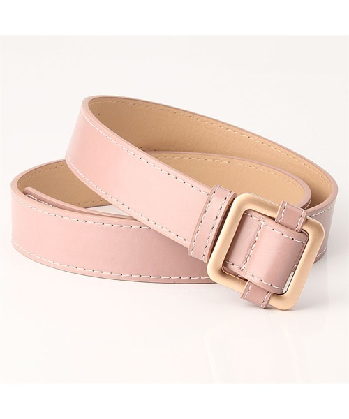 おしゃれスタ（オシャレスタ）の「選べるバックルカラー　スクエア型　ベーシックシンプルベルト（ベルト・レディース・イエロー系2/ブラック系1/イエロー系1/グリーン系2/ブラック系2/レッド系1/レッド系2/ホワイト系1/ホワイト系2/グリーン系1・FREE）」の15枚目の写真