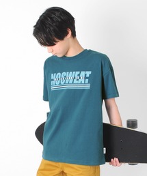 GLAZOS | 天竺・USAコットン ドロップショルダーロゴプリント半袖Ｔシャツ(Tシャツ/カットソー)