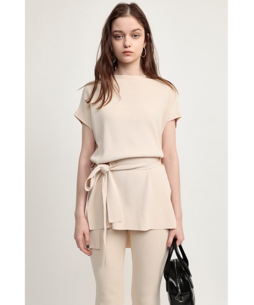 SLY（スライ）の「WASHABLE BELTED TOPS ウォッシャブル トップス（ニット/セーター・レディース・アイボリー/ブルー/ブラック・FREE）」の4枚目の写真