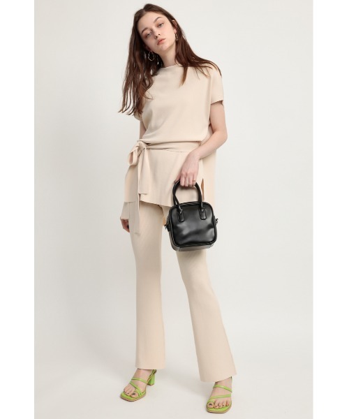 SLY（スライ）の「WASHABLE BELTED TOPS ウォッシャブル トップス（ニット/セーター・レディース・アイボリー/ブルー/ブラック・FREE）」の5枚目の写真