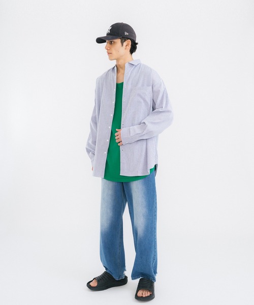 LiSS(リス)の「ラウンドヘム ロング タンクトップ(タンクトップ・メンズ・ホワイト/ブラック/ブルー/グリーン・M/L)」の13枚目の写真