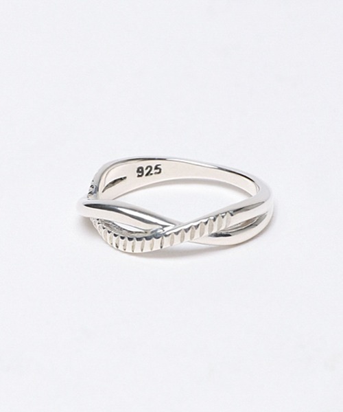 シルバー925 Sterling ヘビーツイストデザイン/軽研磨仕上げ/両