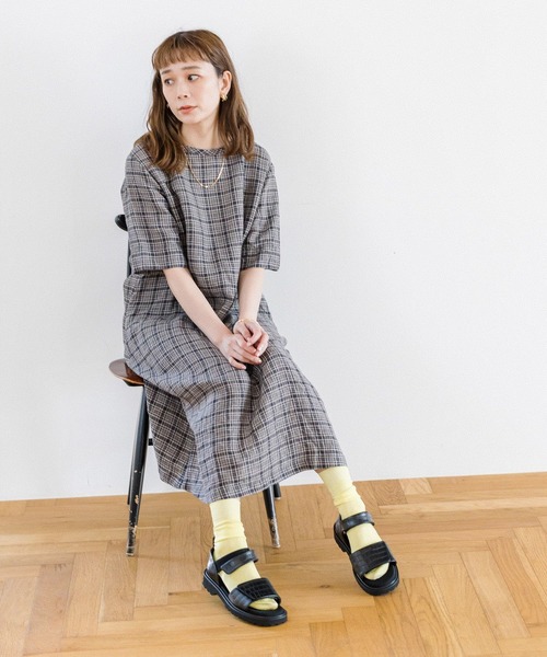 studio CLIP（スタディオクリップ）の「リネン100ハーフスリーブワンピース（ワンピース・レディース・ブルー/ナチュラル/その他2/その他1・FREE）」の10枚目の写真