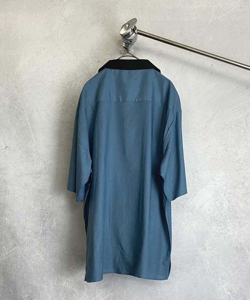 Beno(ビーノ)の「クレリックオープンカラー ドレープオーバーシャツ(シャツ/ブラウス・メンズ・ホワイト/ブラック/チャコールグレー/グレイッシュベージュ/ブルーグリーン/グレイッシュブルー・M/L)」の7枚目の写真