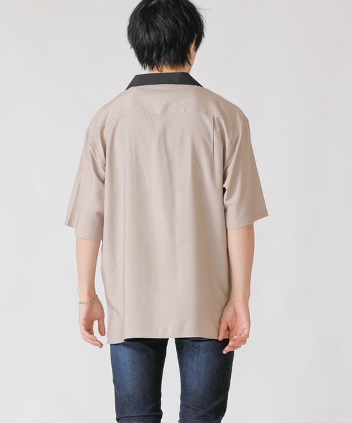 Beno(ビーノ)の「クレリックオープンカラー ドレープオーバーシャツ(シャツ/ブラウス・メンズ・ホワイト/ブラック/チャコールグレー/グレイッシュベージュ/ブルーグリーン/グレイッシュブルー・M/L)」の17枚目の写真