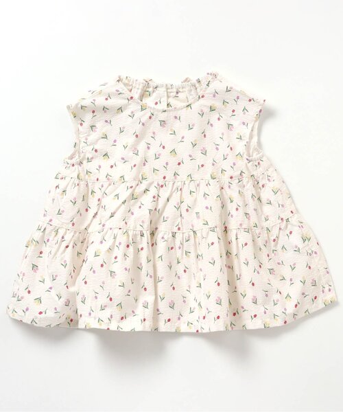 BREEZE（ブリーズ）の「カラフルパターンティアードチュニック（チュニック・キッズ・イエロー/ピンク/ミント/ネイビー・120/110/140/90/80/100/130）」の4枚目の写真