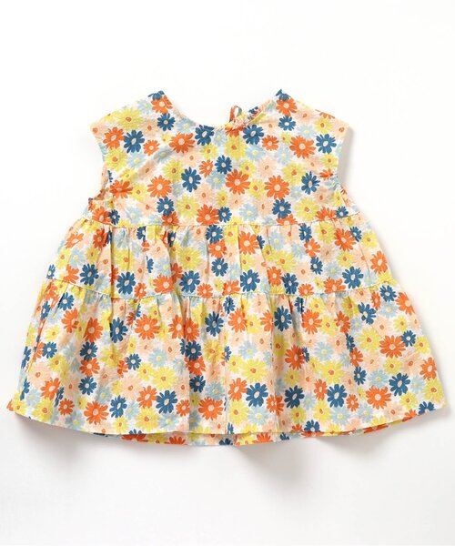 BREEZE（ブリーズ）の「カラフルパターンティアードチュニック（チュニック・キッズ・イエロー/ピンク/ミント/ネイビー・120/110/140/90/80/100/130）」の3枚目の写真