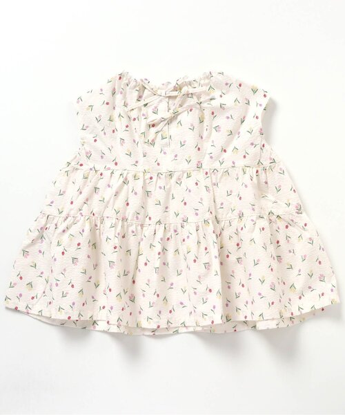 BREEZE（ブリーズ）の「カラフルパターンティアードチュニック（チュニック・キッズ・イエロー/ピンク/ミント/ネイビー・120/110/140/90/80/100/130）」の9枚目の写真