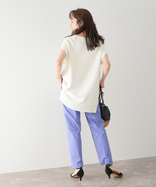 La TOTALITE(ラトータリテ)の「ストレッチテーパードパンツ(その他パンツ・レディース・ブラック/ブルー系その他/グリーン・36/38)」の9枚目の写真