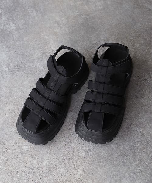 Riberry（リベリー）の「厚底メッシュサンダル/厚底スポーツサンダル（サンダル・レディース・ブラック・MEDIUM/LARGE）」の2枚目の写真