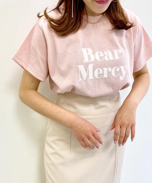 INGNI(イング)の「SWEETフロッキーロゴTシャツ(Tシャツ/カットソー・レディース・ホワイト×ブラック/ホワイト×ピンク/ブラック×ホワイト/ピンク系2・M)」の5枚目の写真