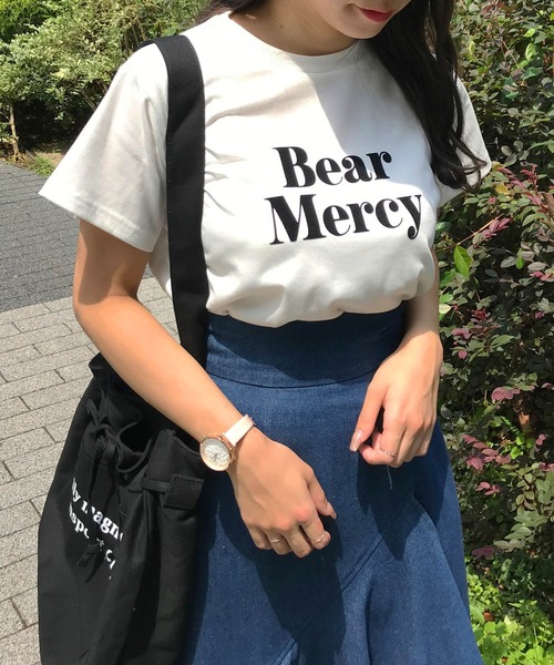 INGNI(イング)の「SWEETフロッキーロゴTシャツ(Tシャツ/カットソー・レディース・ホワイト×ブラック/ホワイト×ピンク/ブラック×ホワイト/ピンク系2・M)」の2枚目の写真