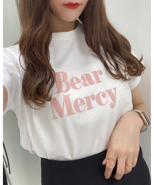 INGNI(イング)の「SWEETフロッキーロゴTシャツ(Tシャツ/カットソー・レディース・ホワイト×ブラック/ホワイト×ピンク/ブラック×ホワイト/ピンク系2・M)」の21枚目の写真