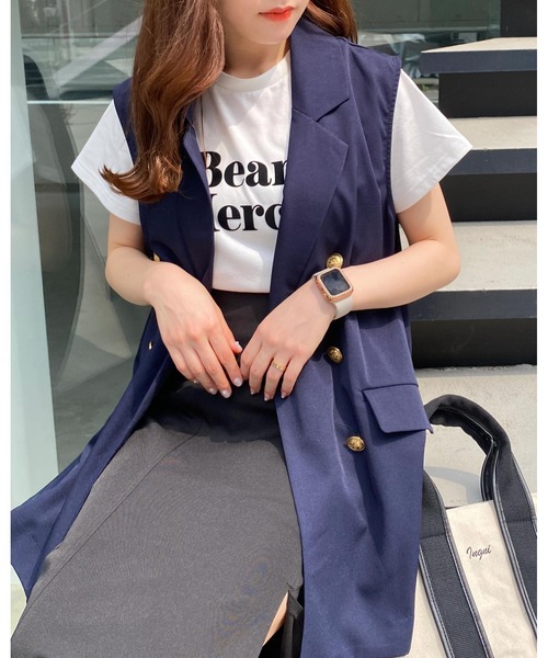 INGNI(イング)の「SWEETフロッキーロゴTシャツ(Tシャツ/カットソー・レディース・ホワイト×ブラック/ホワイト×ピンク/ブラック×ホワイト/ピンク系2・M)」の17枚目の写真