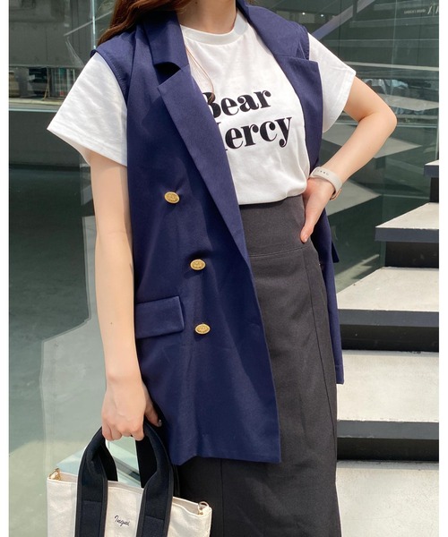 INGNI(イング)の「SWEETフロッキーロゴTシャツ(Tシャツ/カットソー・レディース・ホワイト×ブラック/ホワイト×ピンク/ブラック×ホワイト/ピンク系2・M)」の19枚目の写真