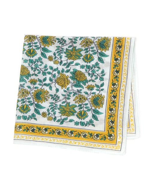 studio CLIP（スタディオクリップ）の「ブロックプリント風ハンカチ（ハンカチ/ハンドタオル・レディース・レッド/ピンク/イエロー/ブルー・FREE）」の3枚目の写真