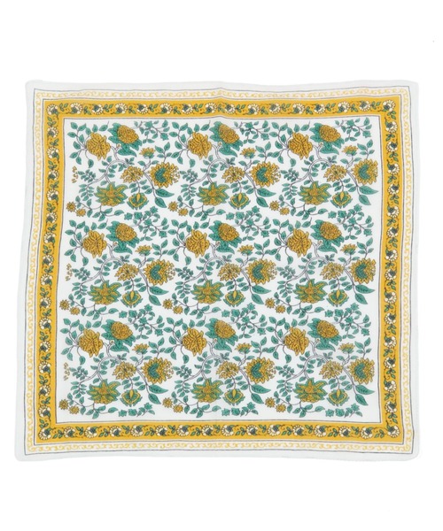 studio CLIP（スタディオクリップ）の「ブロックプリント風ハンカチ（ハンカチ/ハンドタオル・レディース・レッド/ピンク/イエロー/ブルー・FREE）」の5枚目の写真